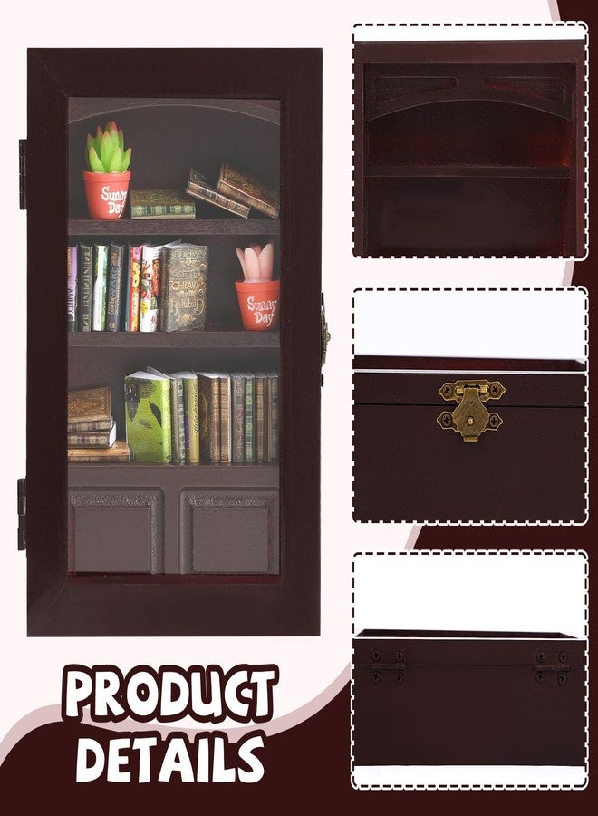 JULEASEL Anxiety Bookshelf with 24 Real Mini Books, Cute Mini Bookshelf for Home Room Office Decor, Miniature Library Gifts for Book Lovers, Unique Xmas Gifts - Image 4